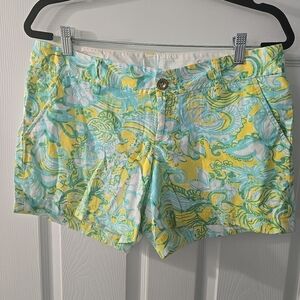 Lilly Pulitzer Colorful Tropical‎ Palm Callahan Shorts Hawaii Aloha Beach Size 6